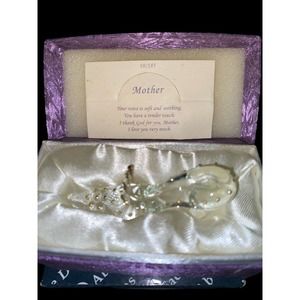 About Face Designs MESSENGERS GLASS SLIPPER HIGH HEEL SHOE VTG glass figurine